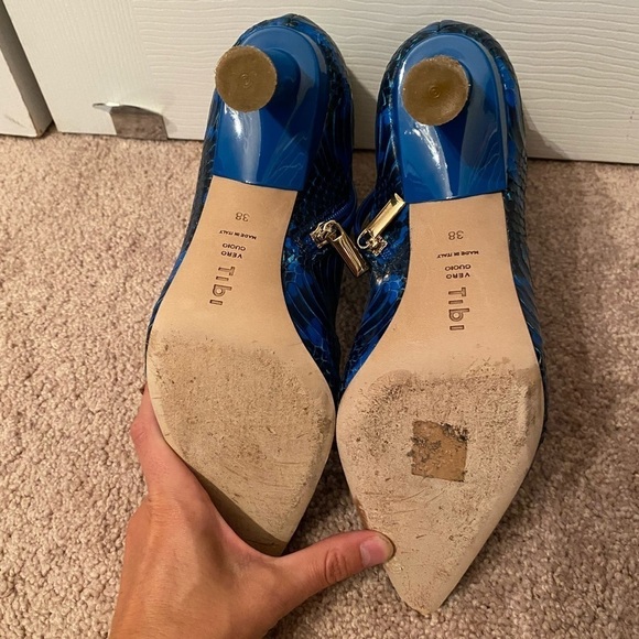 Tibi Blue Snakeskin Gavin Booties - Picture 6 of 6
